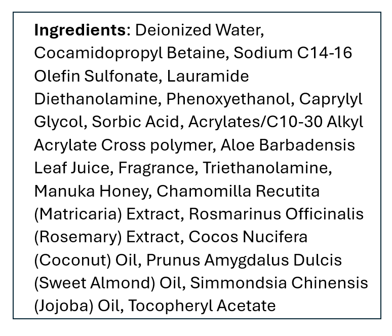 Honey Aloe Cleanser 120ml