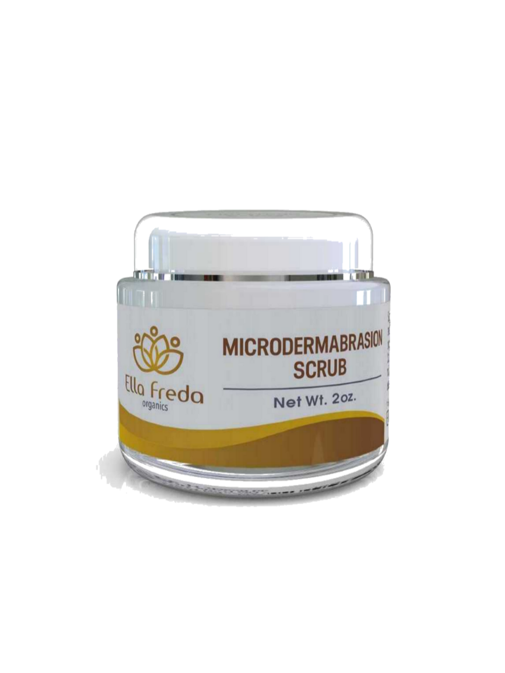 Jar of Ella Freda Microdermabrasion Scrub on a white background