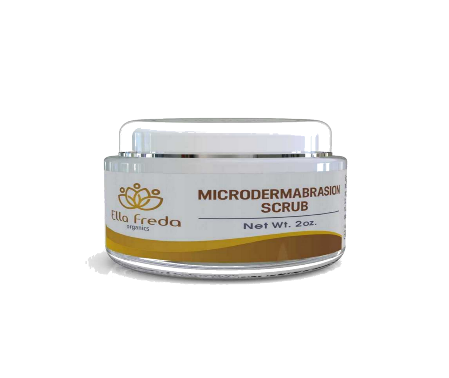Jar of Ella Freda Microdermabrasion Scrub on a white background