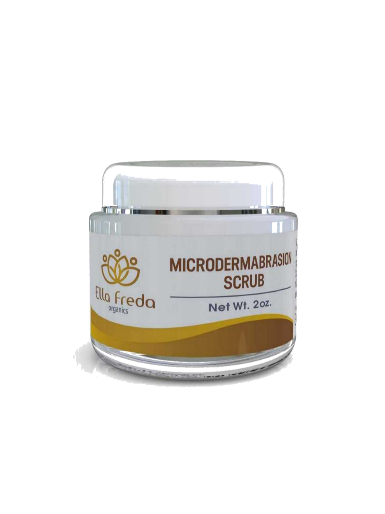 Jar of Ella Freda Microdermabrasion Scrub on a white background
