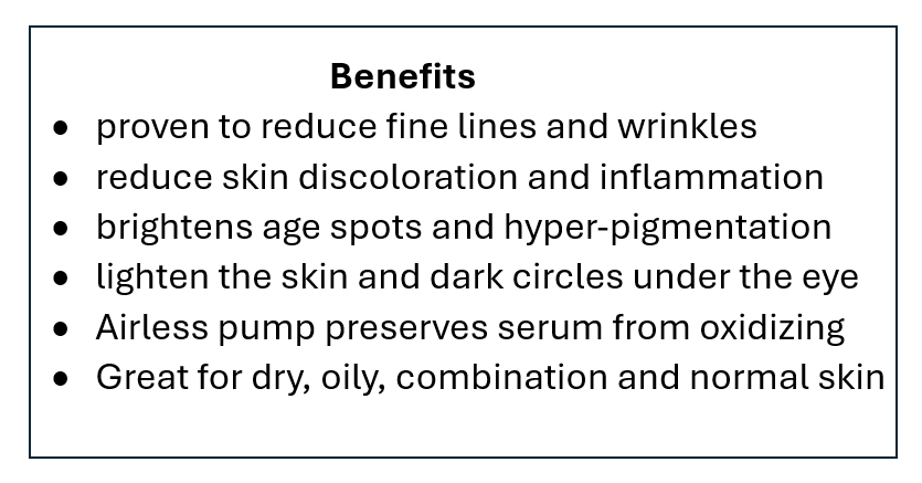 Facial Vitamin C Serum 30ml