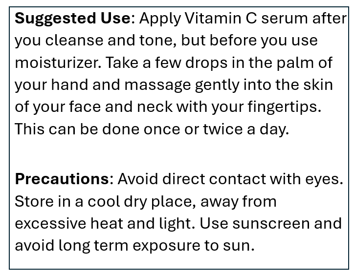 Facial Vitamin C Serum 30ml