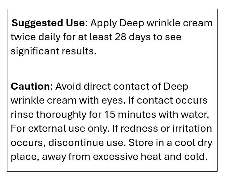 Deep Wrinkle Cream 30ml